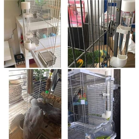 Bird Drinker Waterer Parrot Automatic Drinking Device for Parakeet Cockatiel - Picture 7 of 7